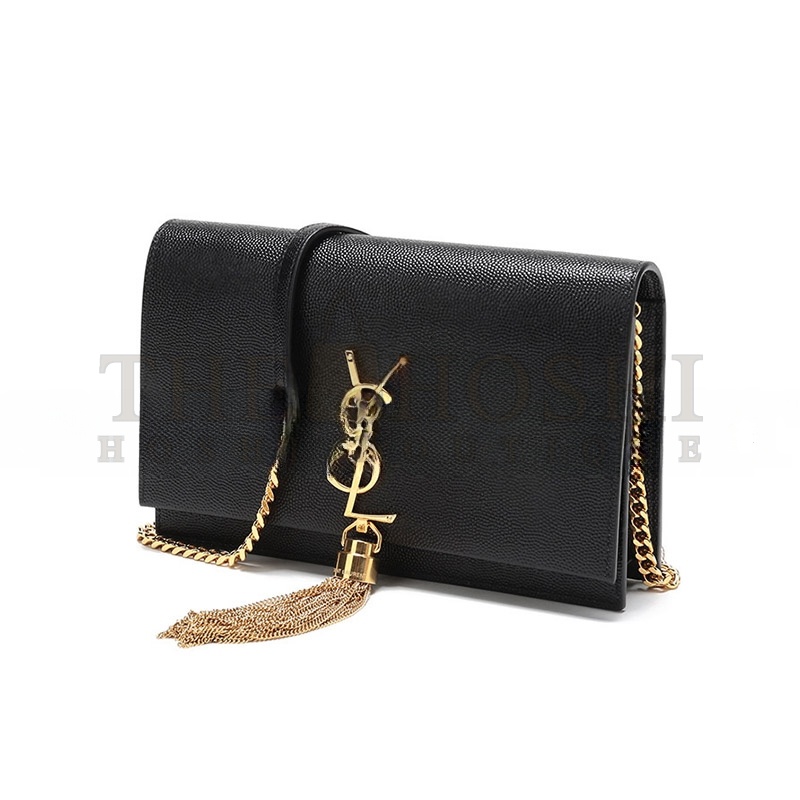 Y51 KATE MONOGRAM TASSEL CHAIN WALLET IN GRAIN DE POUDRE EMBOSSED LEATHER 452159 (19*12.5*4cm) Master Quality